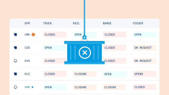 Reminder: information about the delivery of empty containers via MyTerminal